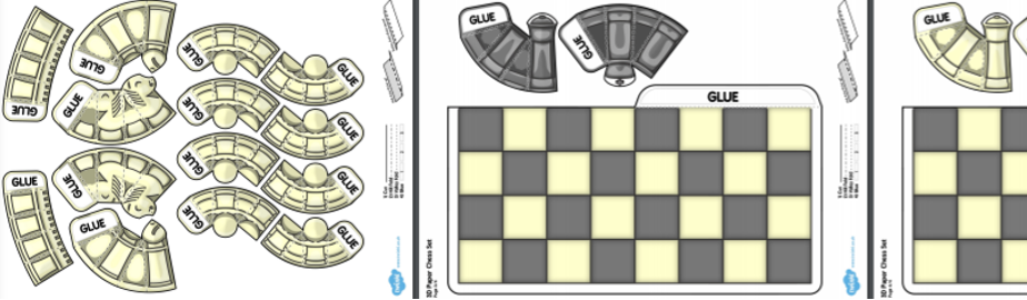 The easiest way to create your own paper chess set is to print off a ...