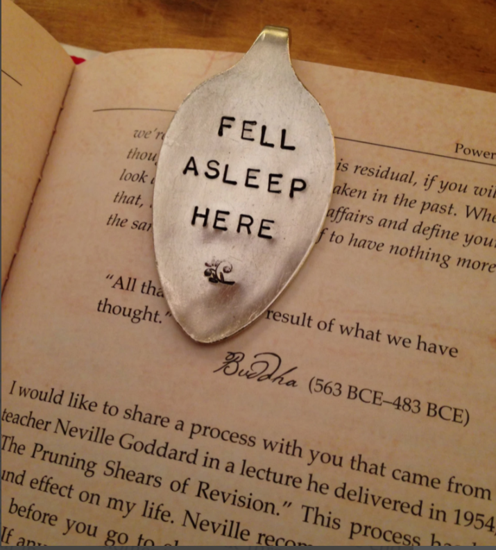 Gifts for book lovers - Fell asleep bookmark